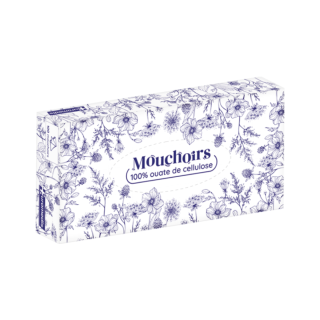 Mouchoirs en boîte distributrice de 100