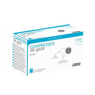 Compresse de gaze stérile - emballage unitaire
