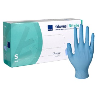 Gants d'examen nitrile non poudrés - Taille S